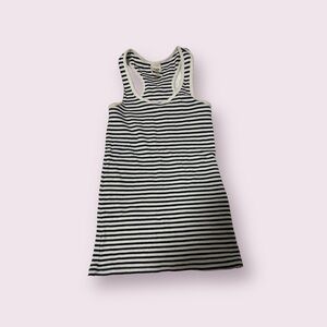 Aritzia TNA navy blue and white striped tank top
